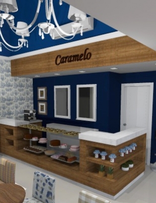 Projeto de Arquitetura Comercial - Café Caramelo - 2015